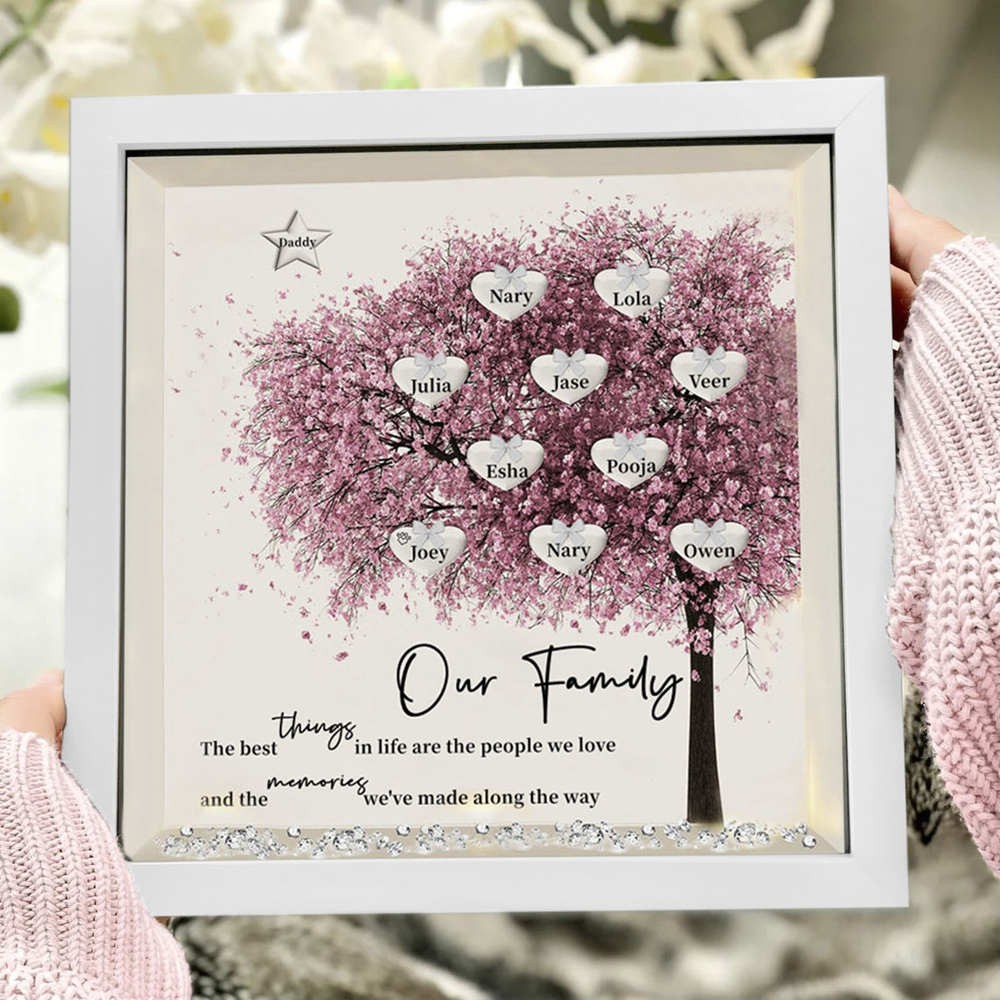 Custom Family Tree Frame With Kids Names The Best Things in Life For New Home Decor Anniversary