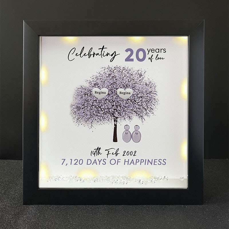 Personalized Family Tree Name Black Frame Home Decor Celebrating Day Anniversary