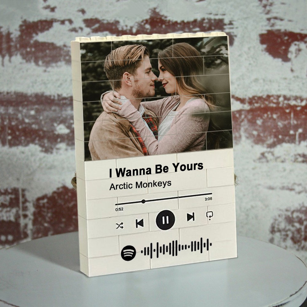 Personalized Music Photo Puzzle Block For Soulmate Valentine's Day Anniversary Gift Ideas