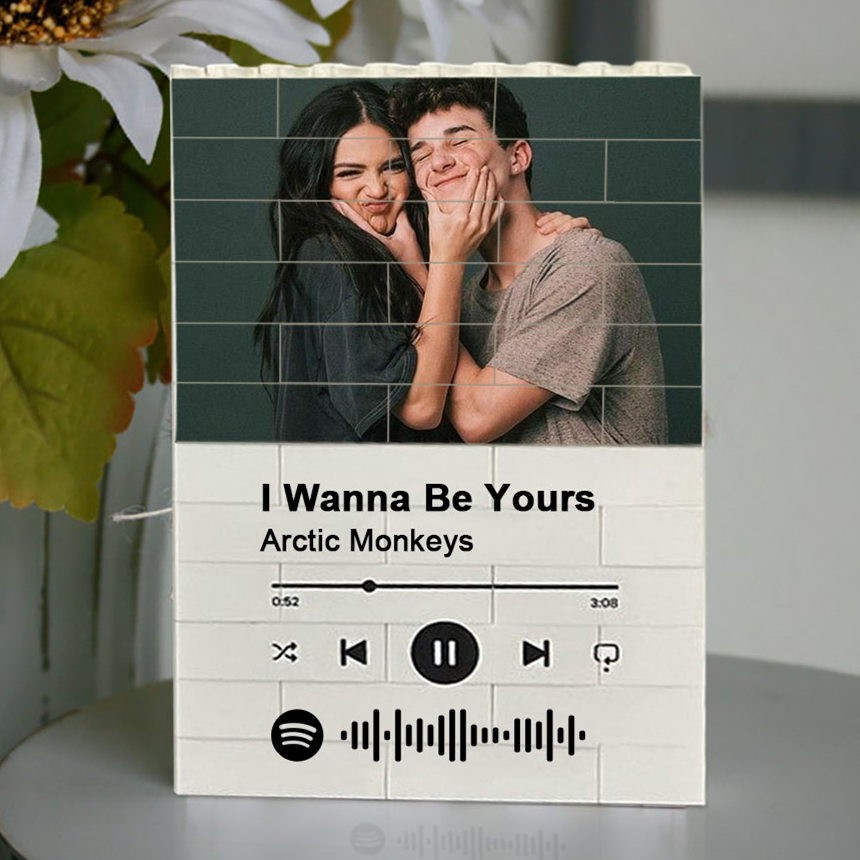 Personalized Music Photo Puzzle Block For Soulmate Valentine's Day Anniversary Gift Ideas