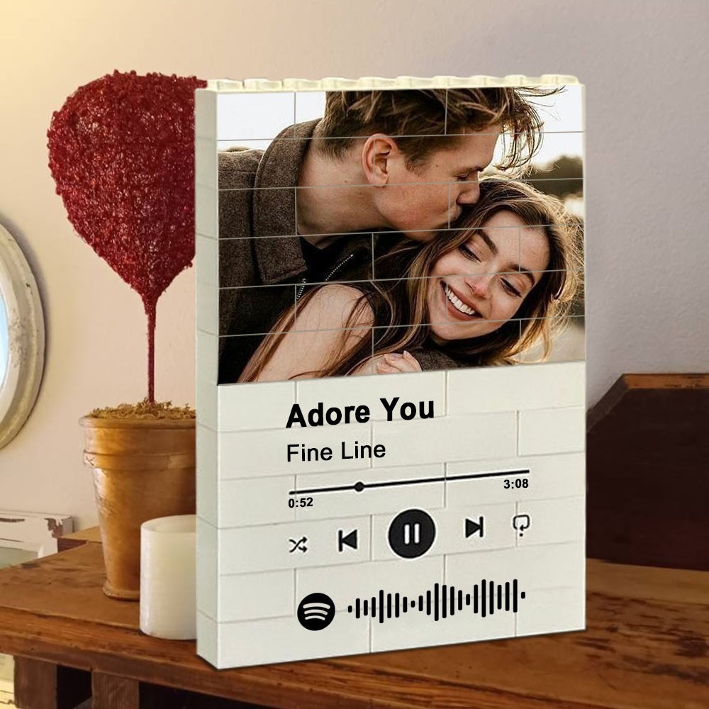 Personalized Music Photo Puzzle Block For Soulmate Valentine's Day Anniversary Gift Ideas