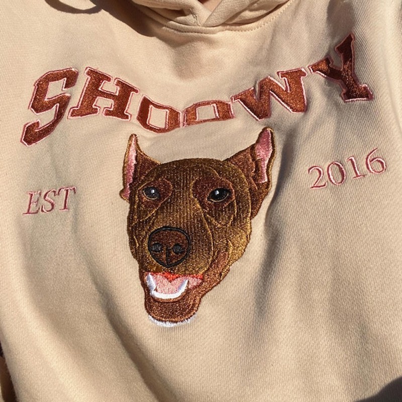 Personalized Dog Face Embroidered Sweatshirt Varsity Style For Pet Lover Gifts