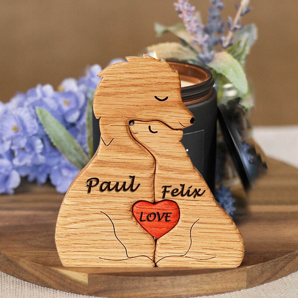 Custom Couple Lion Puzzle Anniversary Wedding Family Keepsake Gift For Valentine's Day