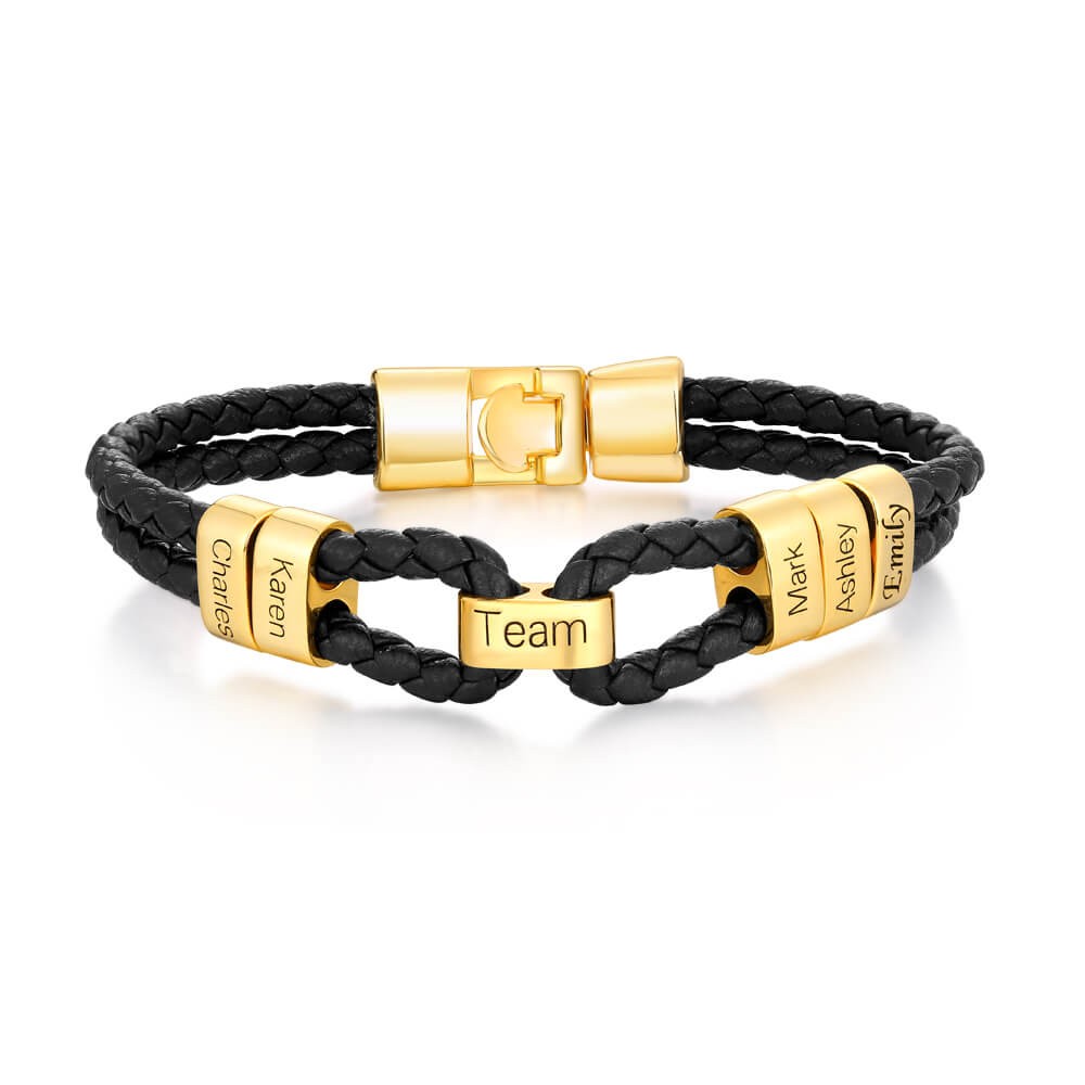 Men's Personalized Bead Name Bracelet For Him Gift