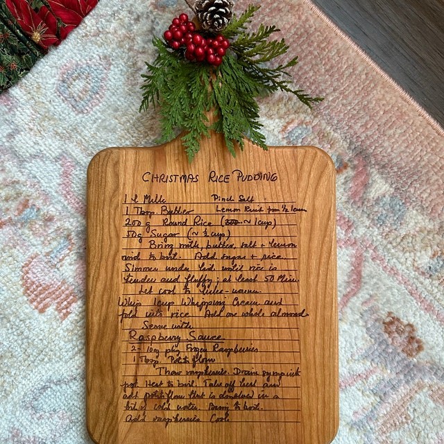 Personalized Handwritten Recipe Cutting Board Family Keepsake For Christmas Gift Ideas
