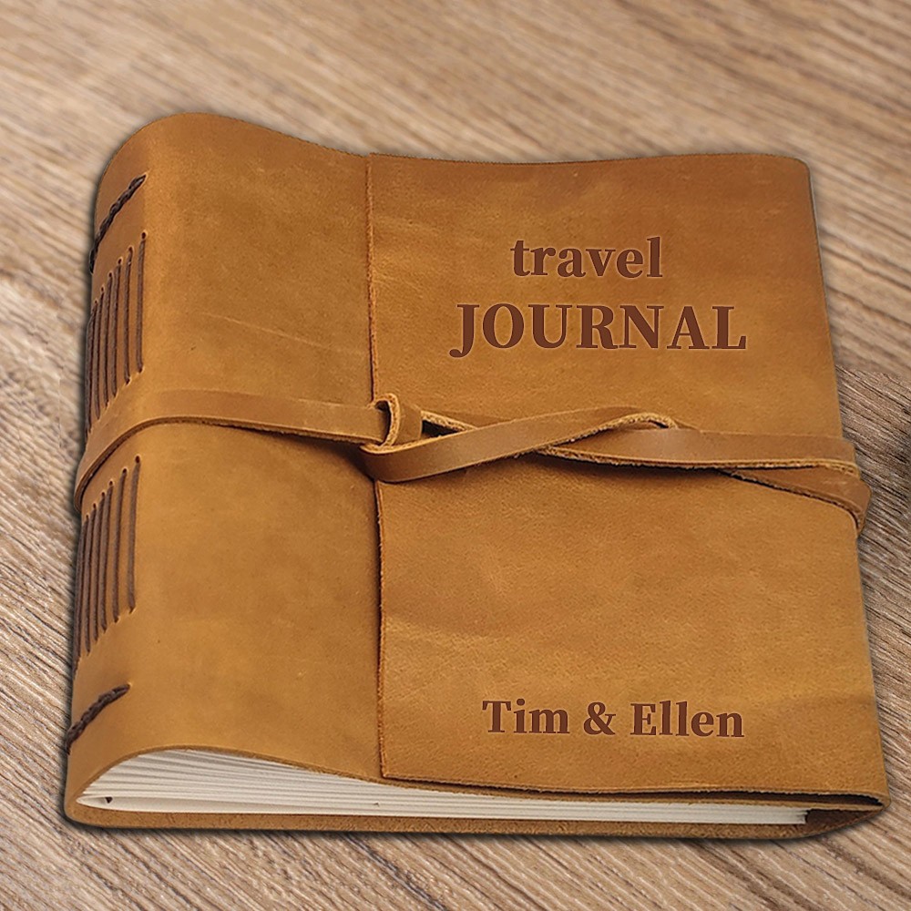 Personalized Leather Photo Scrapbook Album For Valentine's Day Anniversary Wedding Gift Ideas