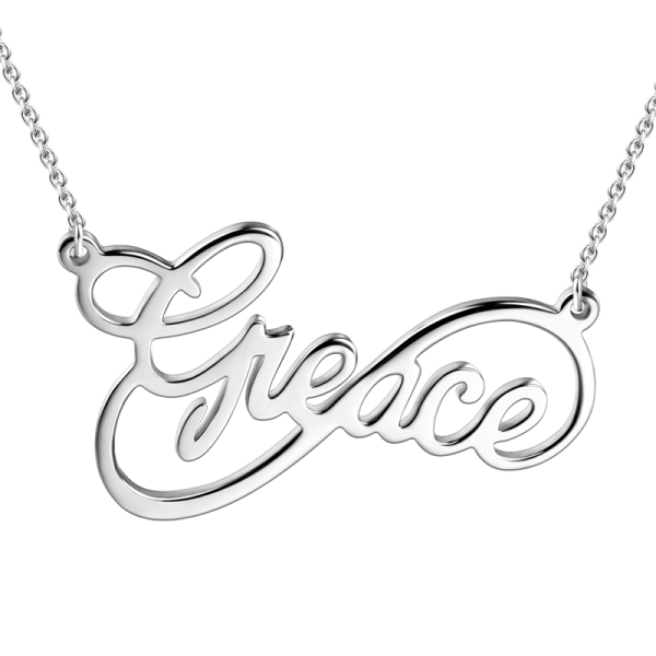 S925 Silver Infinity Style Name Necklace