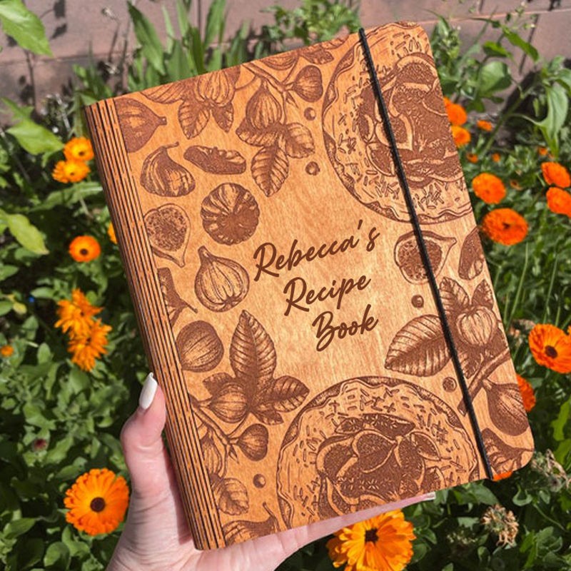 Custom Family Wooden Blank Binder Recipe Book For Mom Grandma Christmas Anniversary Gift Ideas