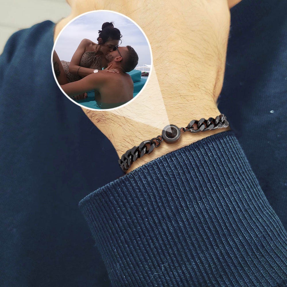 Personalized Memorial Photo Projection Bracelet Gift Ideas For Her and Him Anniversary