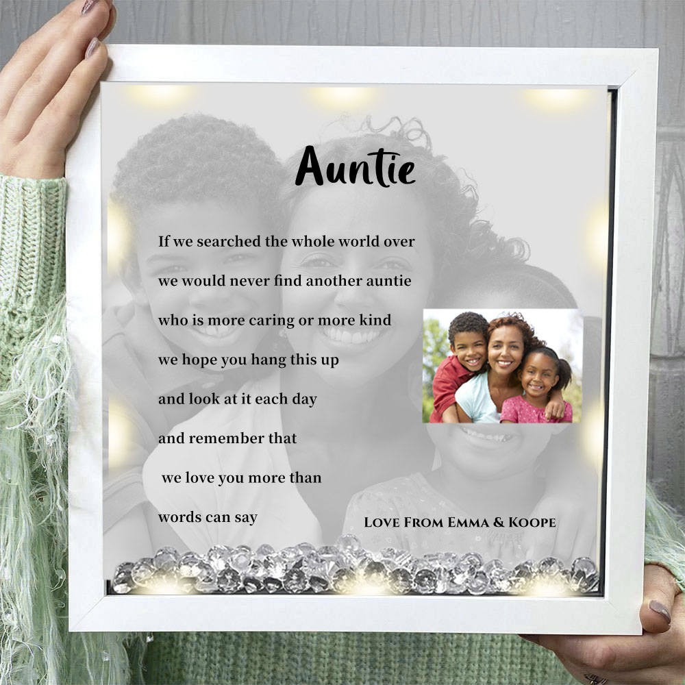 Personalized Auntie Memorial Photo Frame Keepsake