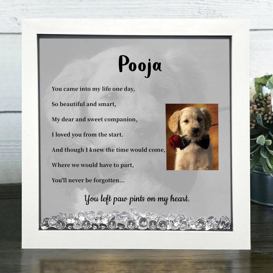 Personalized Pet Loss Memorial Photo Frame Keepsake