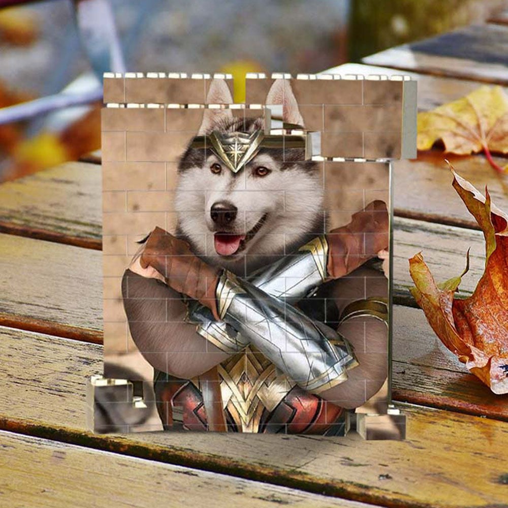 Personalized Photo Block Puzzle Building Brick Keepsake For Pet