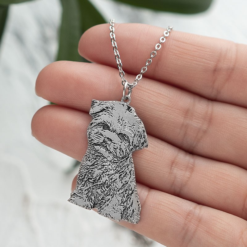 Personalized Pet Photo Engraved Necklace