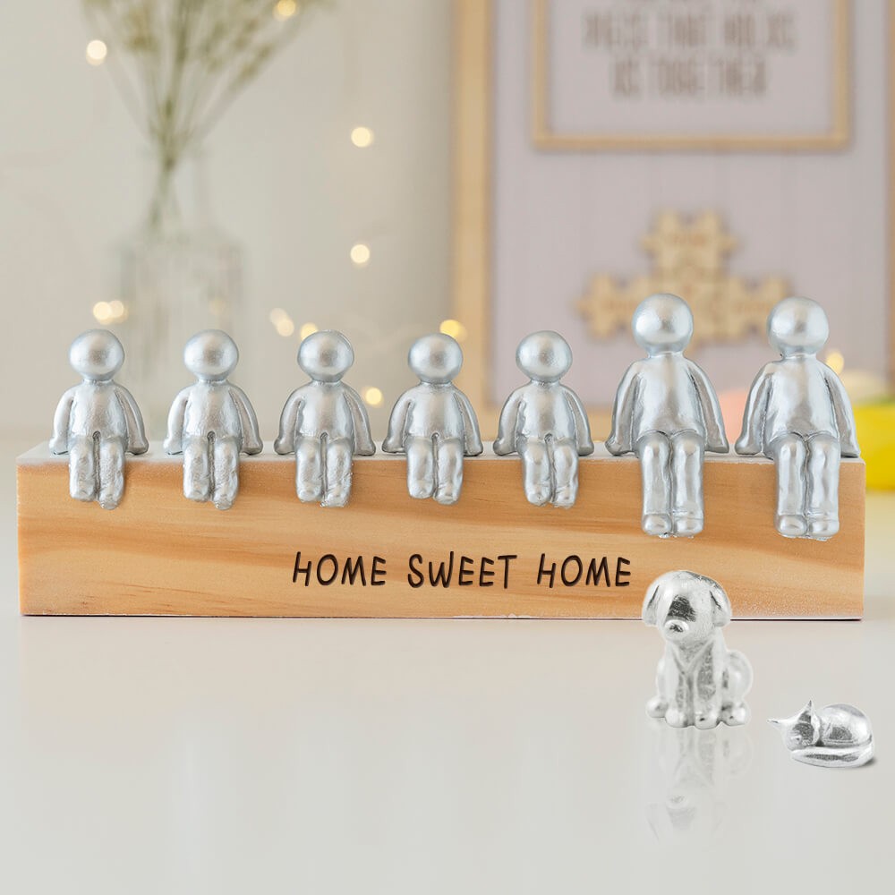Tin Sculpture Figurines Anniversary Gift Home Sweet Home