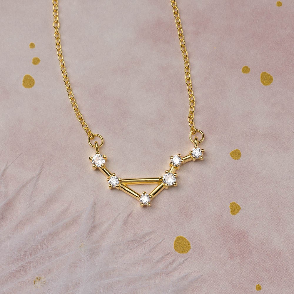 Personalized Constellation Zodiac Celestial Libra Necklace