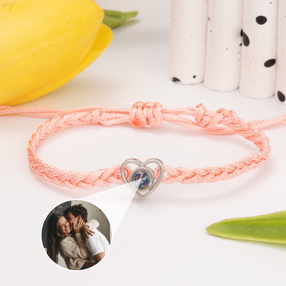 Personalized Memorial Photo Projection Charm Bracelet Valentine's Day Gift Ideas
