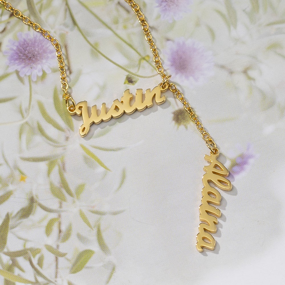 Personalised Couple Name Necklace Valentine's Day Gift