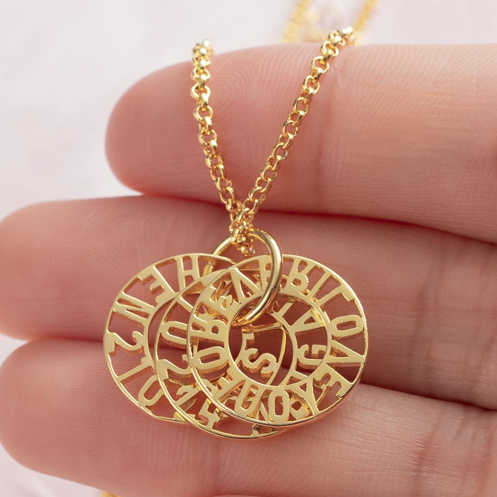 Personalized 1-8 Name Necklace Family Christmas Gift