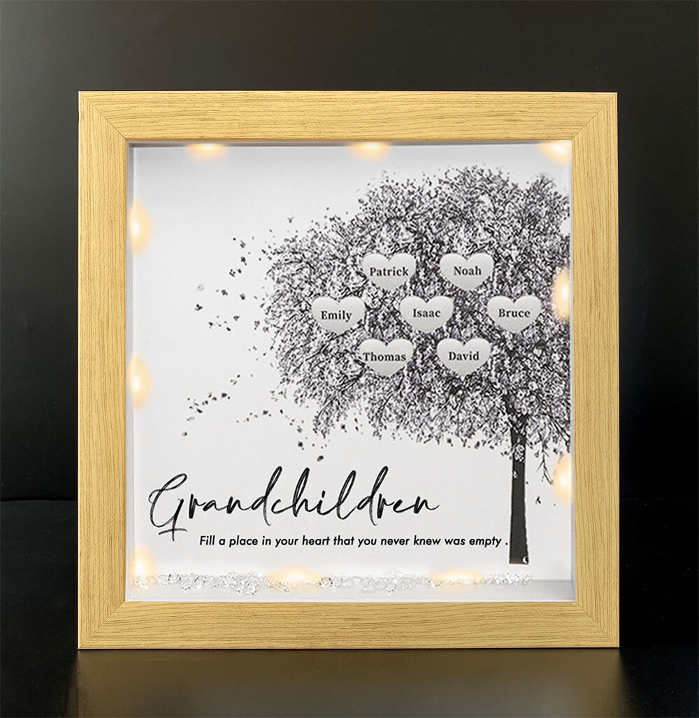 Personalized Family Tree Grandchildren Name Frame Home Decor For Grandma