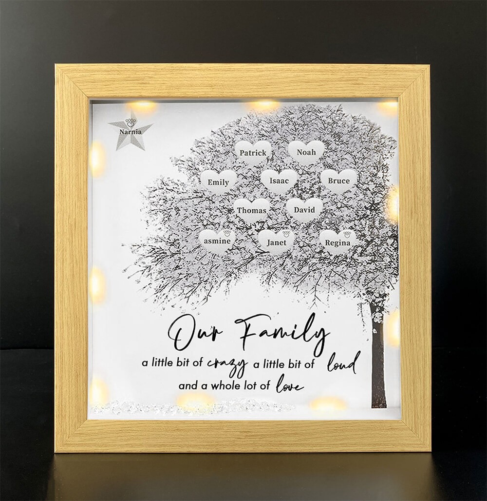 Personalized Family Tree Name Frame Home Decor