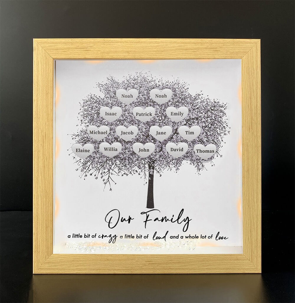 Personalized Family Tree Name Frame Home Decor
