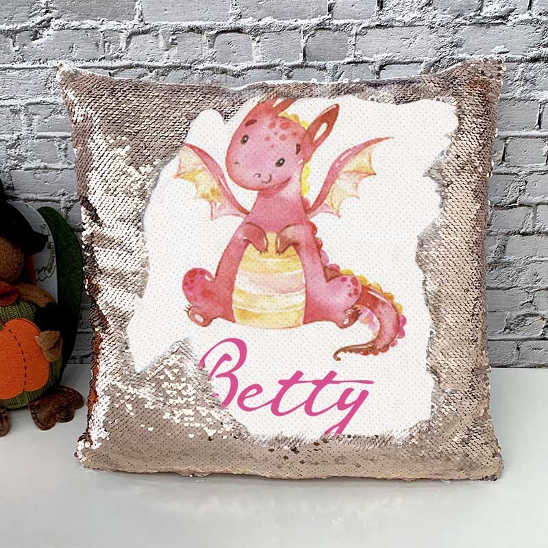 Personalized Sequin Name Pillow Girl Birthday Gift