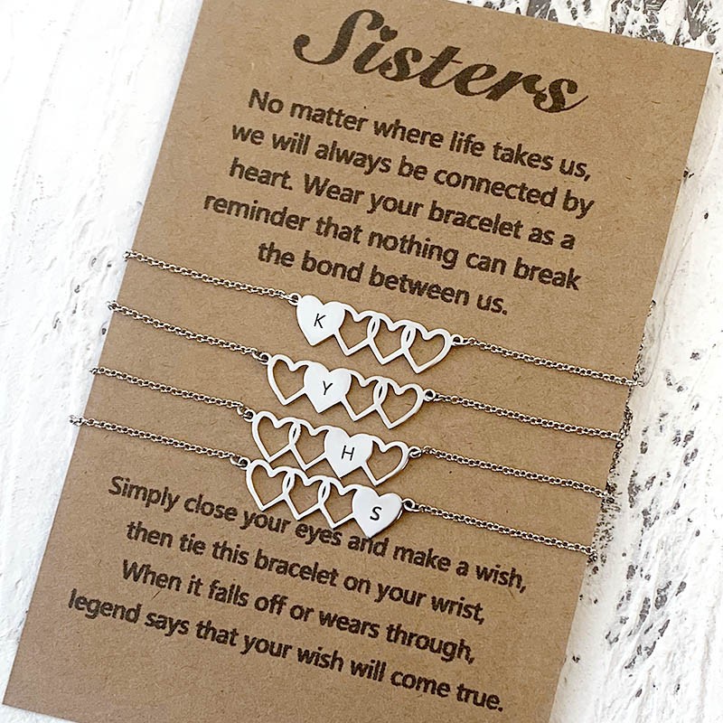Personalised Best Friend Sister Friendship Bracelets For 4