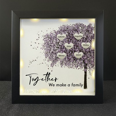 Together We Made a Family Personalized Family Tree Name Black Frame Home Decor