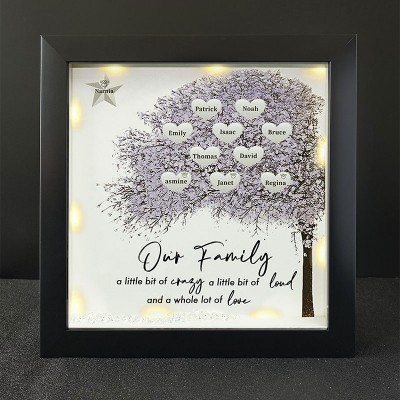 Personalized Family Tree Name Black Frame Home Decor For Mother's Day Christmas