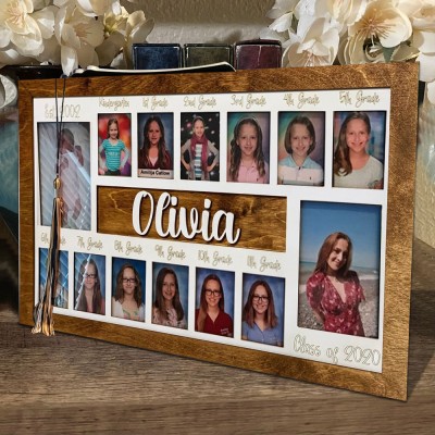 Personalized 3D Pre-K-12 School Years Photo Frame Display Back to School Gifts