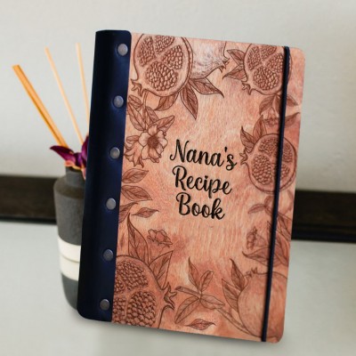 Custom Family Wooden Recipe Book For Mom Grandma Christmas Day Gift Ideas