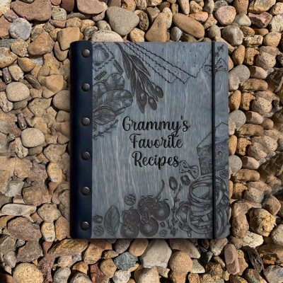 Custom Family Wooden Recipe Book For Christmas Day Gift Ideas