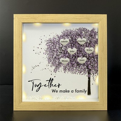 Together We Made a Family Personalized Family Tree Name Frame Home Decor