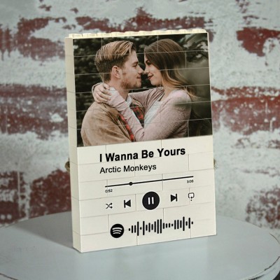 Personalized Music Photo Puzzle Block For Soulmate Valentine's Day Anniversary Gift Ideas