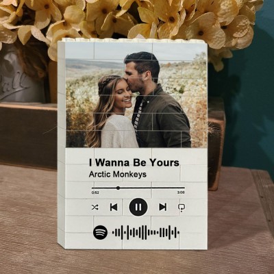 Personalized Music Photo Puzzle Block For Soulmate Valentine's Day Anniversary Gift Ideas