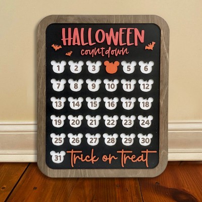 Halloween Countdown Calendar Wood Sign Farmhouse Home Decor