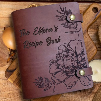 Personalized Family Heirloom Leather Recipe Cook Book For Mom Grandma Christmas Anniversary Gift Ideas