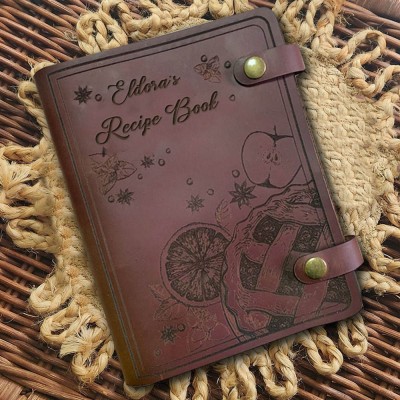Personalized Family Heirloom Leather Recipe Cook Book For Mom Grandma Christmas Anniversary Gift Ideas