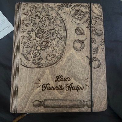 Personalised Family Wooden Recipe Book For Mom Grandma Christmas Day Gift Ideas