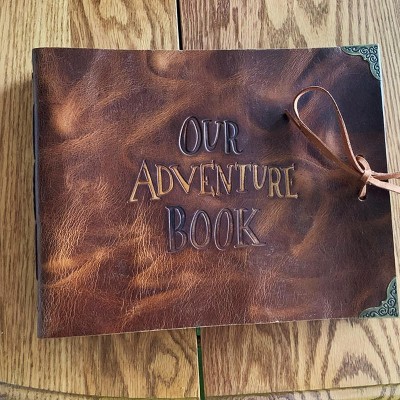 Our Adventure Book Personalised Leather Photo Album For Valentine's Day Anniversary Gift Ideas