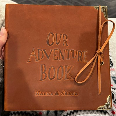 Our Adventure Book Personalised Leather Photo Album For Valentine's Day Anniversary Gift Ideas