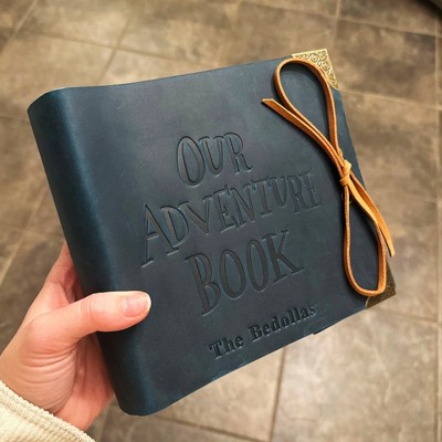 Our Adventure Book Personalised Leather Photo Album For Valentine's Day Anniversary Gift Ideas