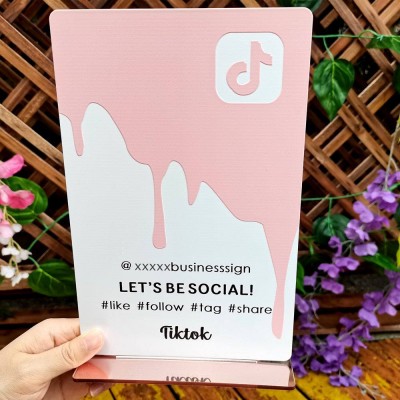Personalized Drip Tiktok Business Social Media Sign