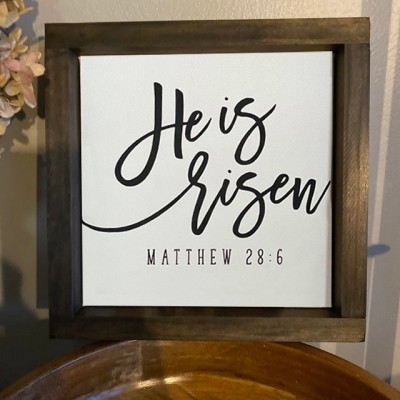 He is Risen Farmhouse Decor Easter Tiered Tray Sign