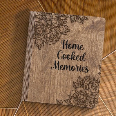 Custom Family Wooden Recipe Book For Christmas Day Gift Ideas