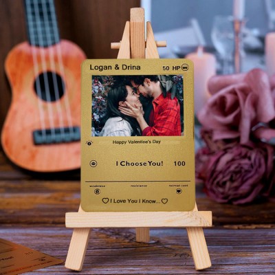 Personalised Photo Metal Card For Soulmate Couple Girlfriend Valentine's Day Anniversary Gift Ideas