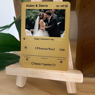 Personalised Photo Metal Card For Soulmate Couple Girlfriend Valentine's Day Wedding Anniversary Gift Ideas