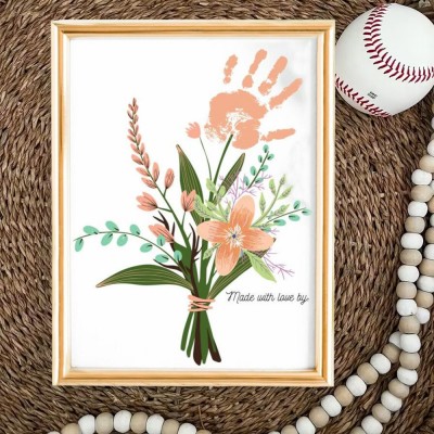 Personalized Mother's Day Garden Printable Kids' DIY Handprint Keepsake From Kids