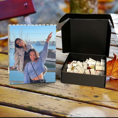 Personalized Photo Block Puzzle Building Brick Gift For Friend Sister