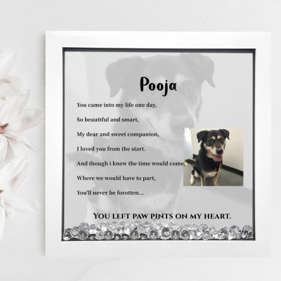 Personalized Pet Dog Loss Memorial Photo Frame Keepsake